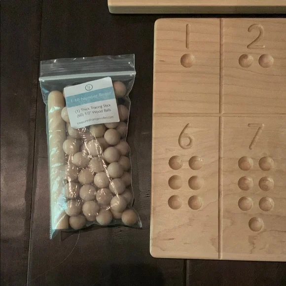 Wooden Shape, Pre-writing, and Number Learning Toy Set - Picture 3 of 3